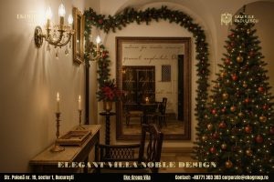 Decoratiuni de Craciun în stil interbelic redau eleganța nobiliară a Eko Group Vila