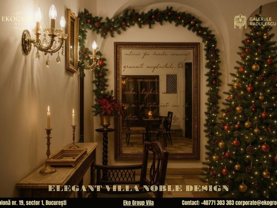 Decoratiuni de Craciun în stil interbelic redau eleganța nobiliară a Eko Group Vila